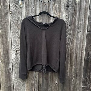3/$15 Gipson Women’s Black Lounge Pullover Hoodie with Gathered Waistband S Med
